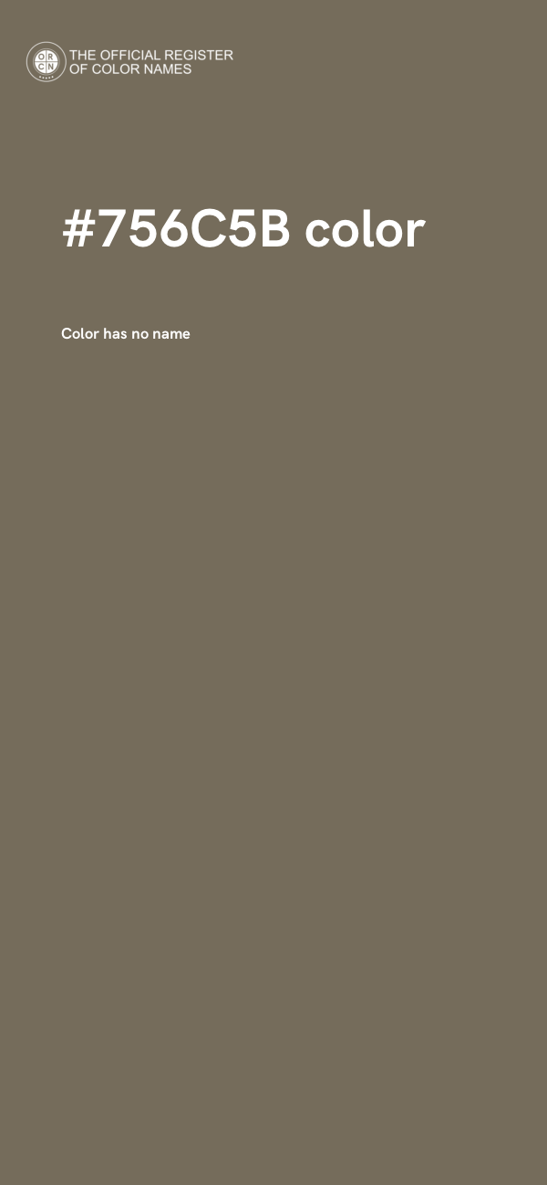 #756C5B color image