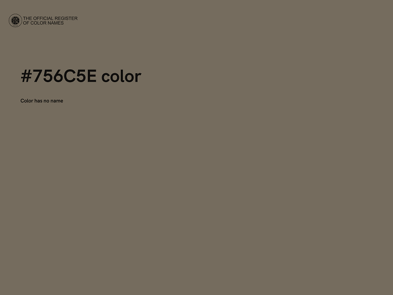#756C5E color image