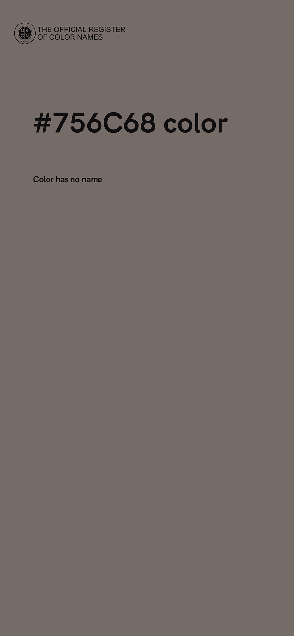 #756C68 color image
