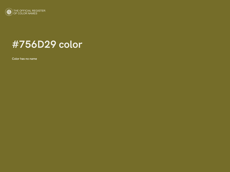 #756D29 color image