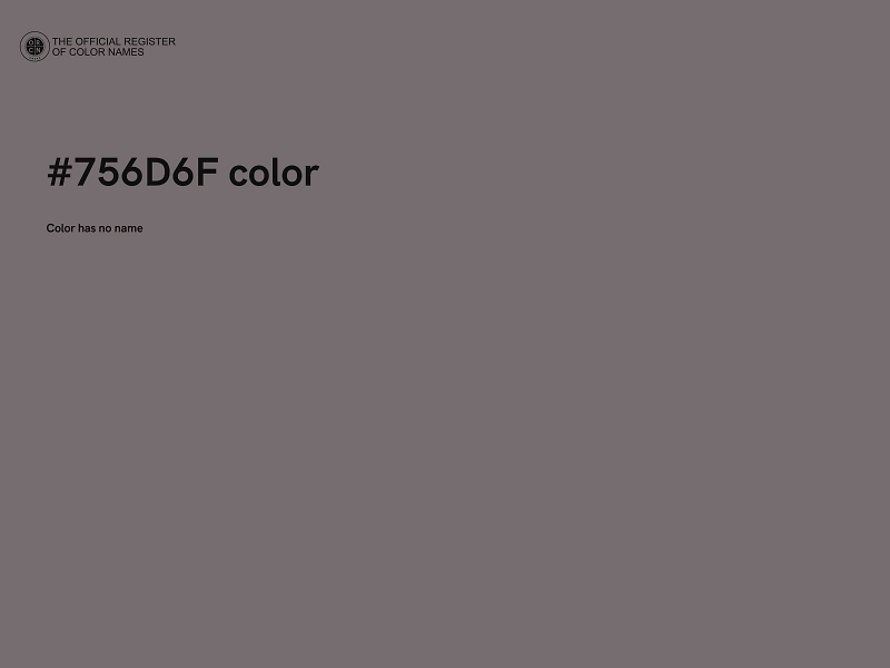 #756D6F color image