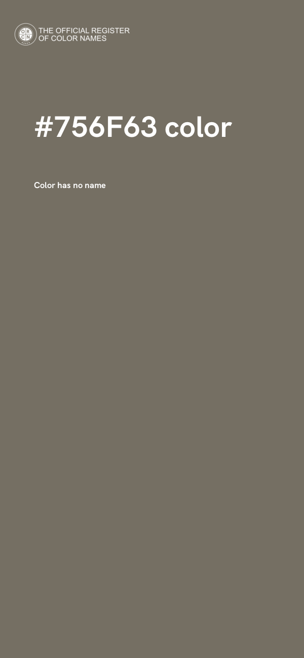 #756F63 color image