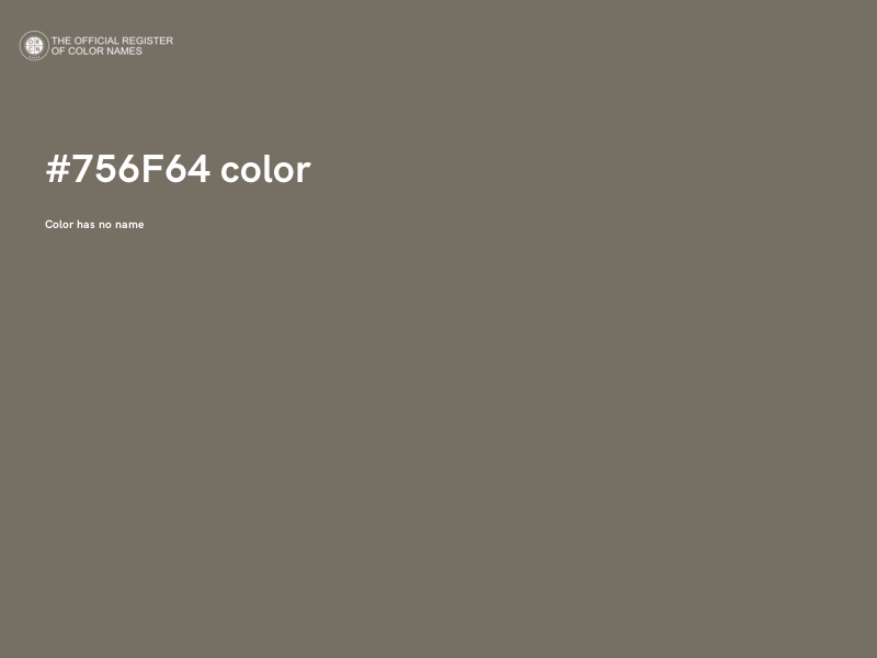 #756F64 color image