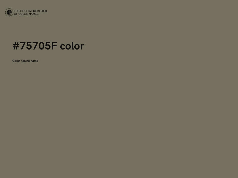 #75705F color image