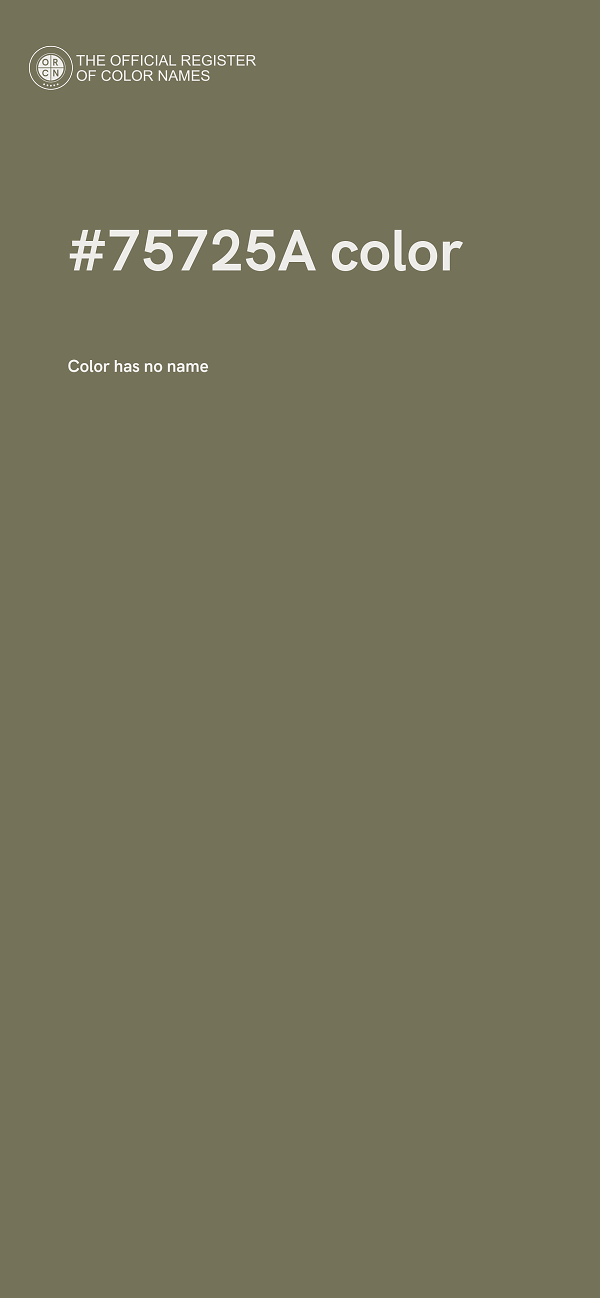 #75725A color image