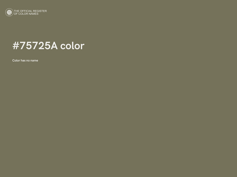 #75725A color image