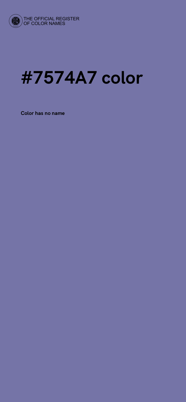 #7574A7 color image