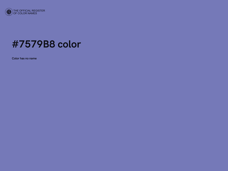 #7579B8 color image