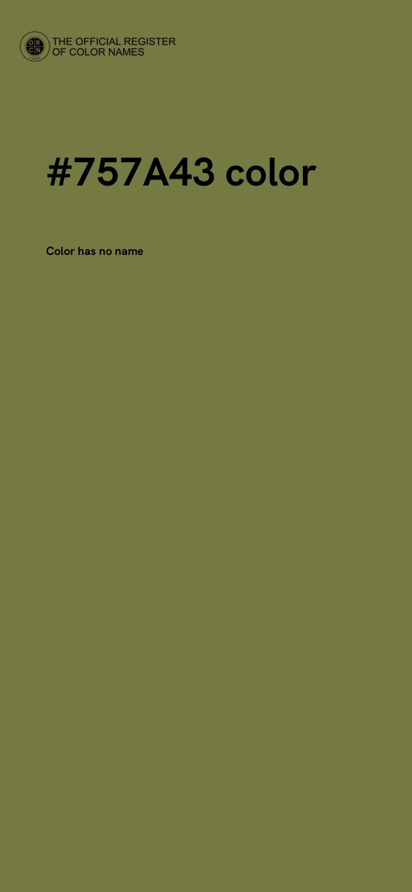 #757A43 color image