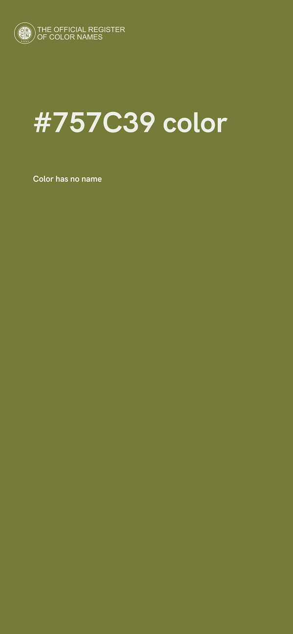 #757C39 color image