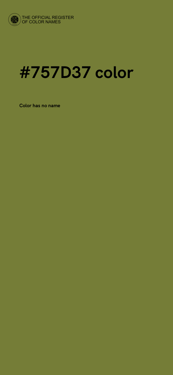 #757D37 color image