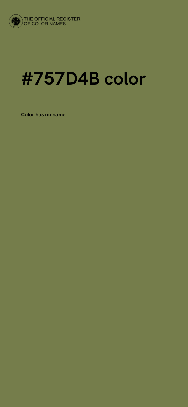 #757D4B color image