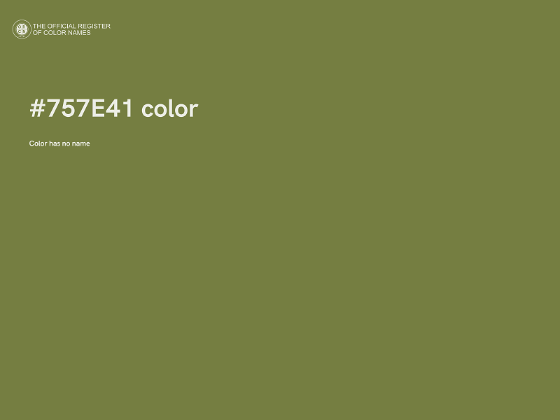 #757E41 color image