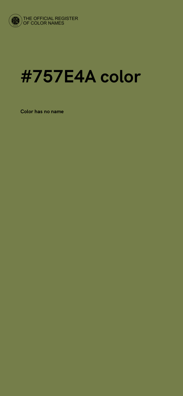 #757E4A color image