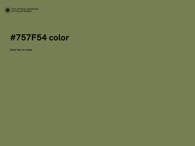#757F54 color image