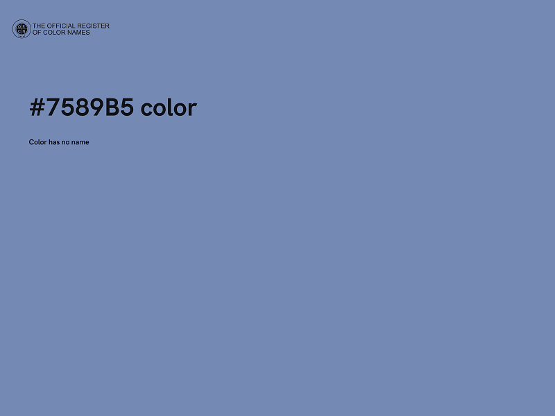 #7589B5 color image