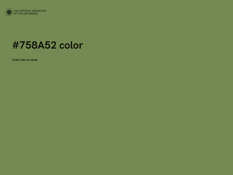 #758A52 color image