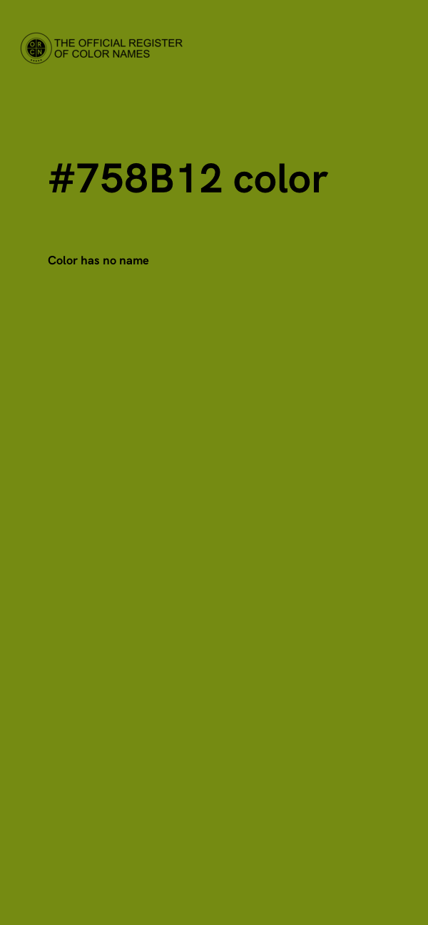#758B12 color image