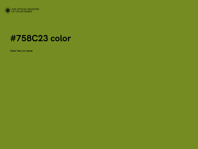 #758C23 color image