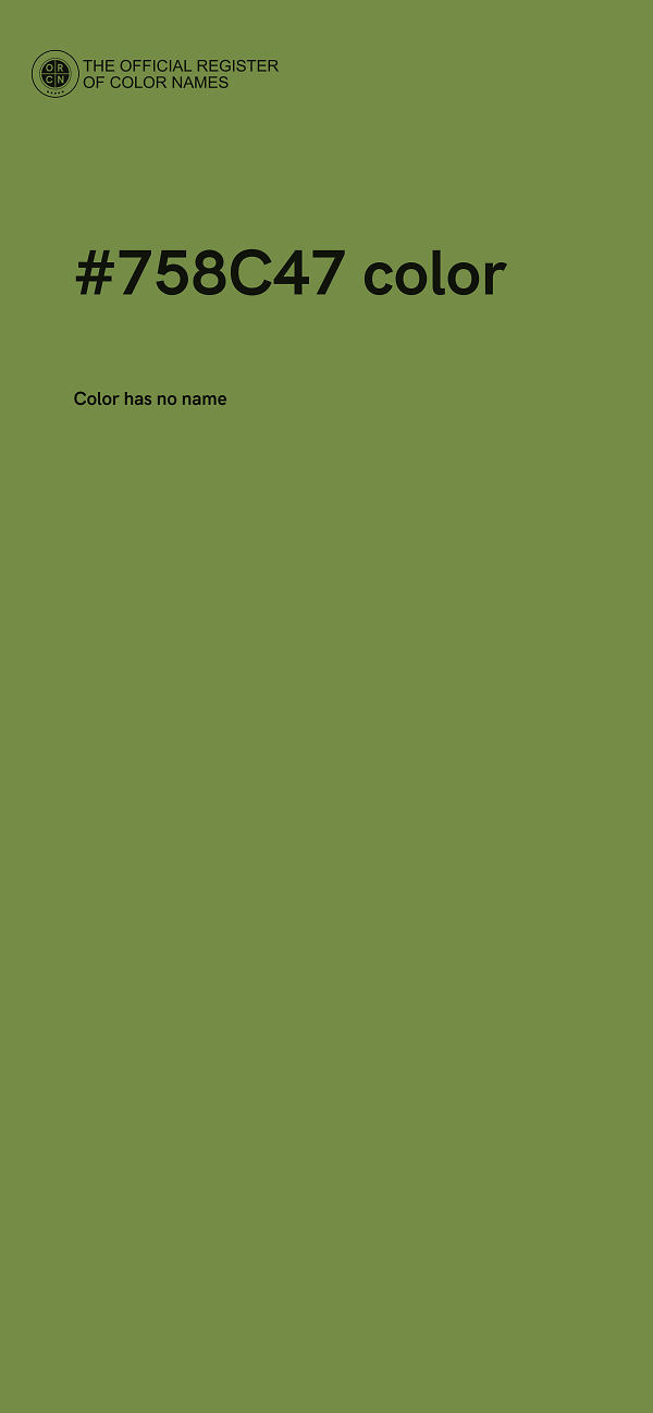#758C47 color image