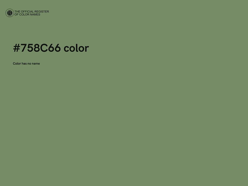 #758C66 color image