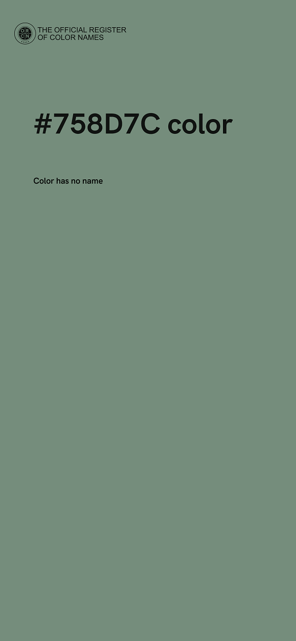 #758D7C color image