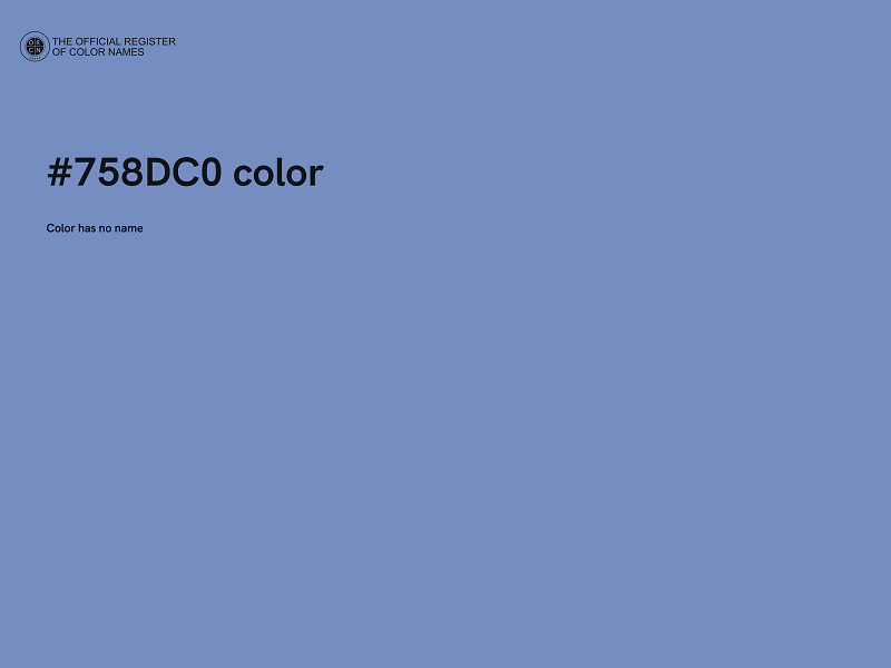 #758DC0 color image