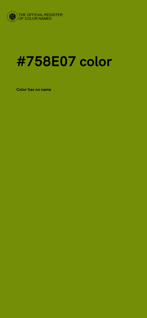 #758E07 color image