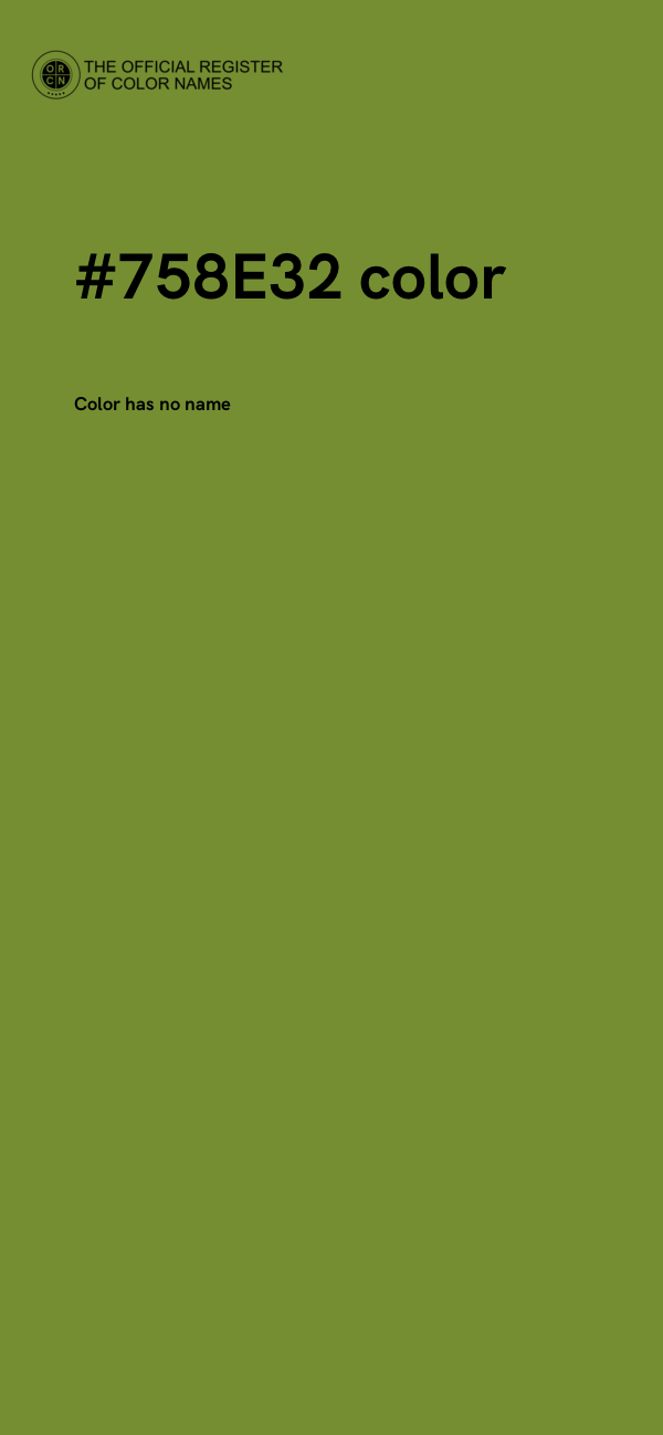 #758E32 color image