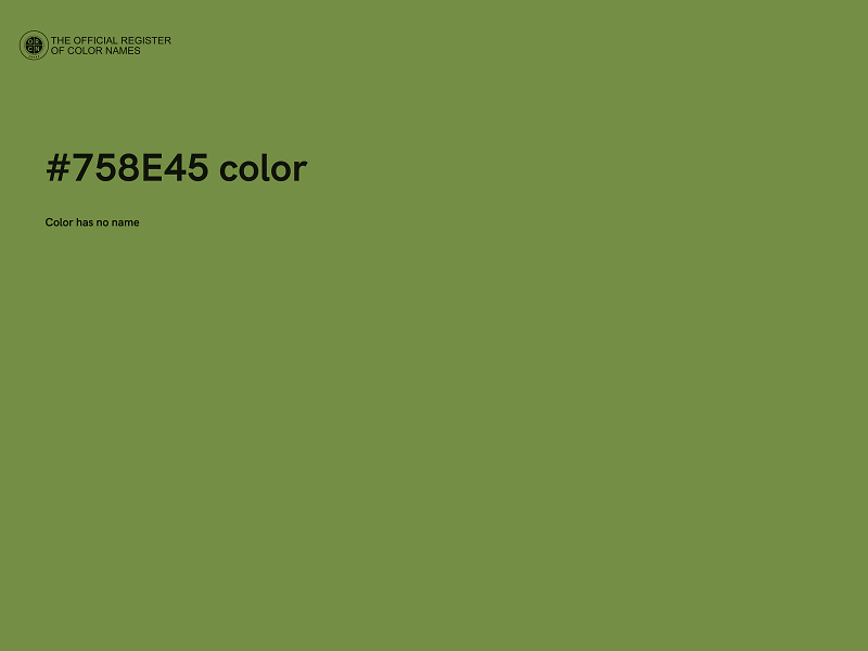 #758E45 color image