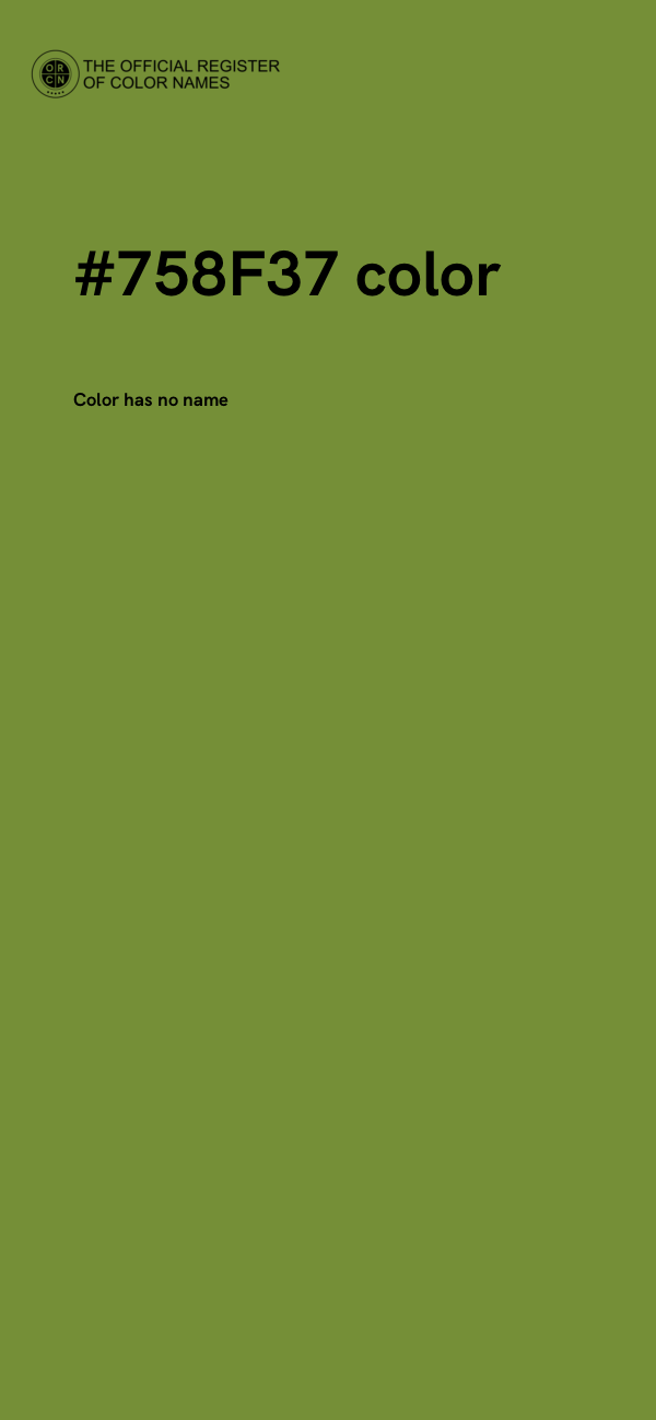 #758F37 color image