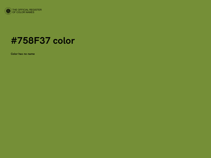 #758F37 color image