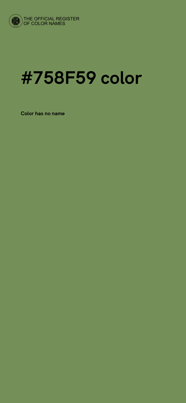 #758F59 color image