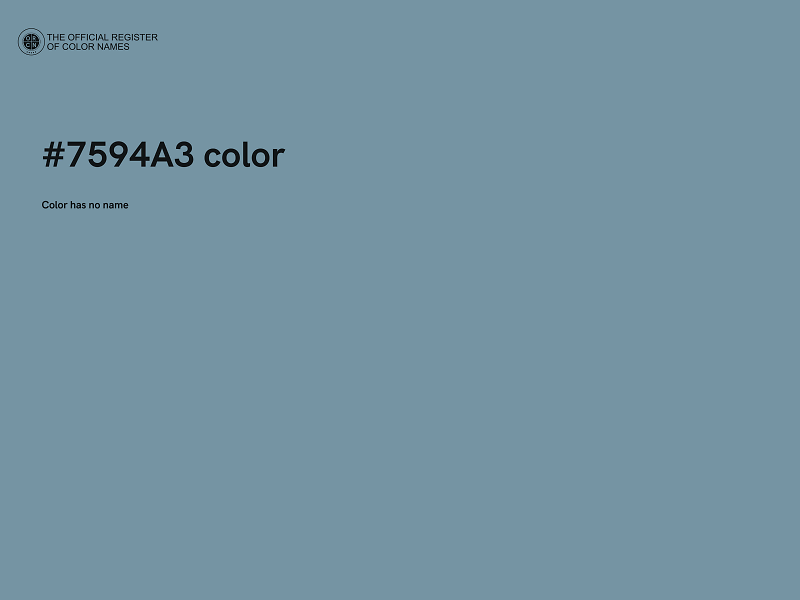 #7594A3 color image