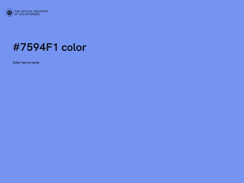 #7594F1 color image
