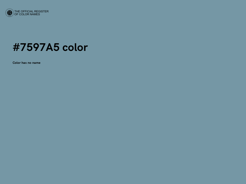 #7597A5 color image