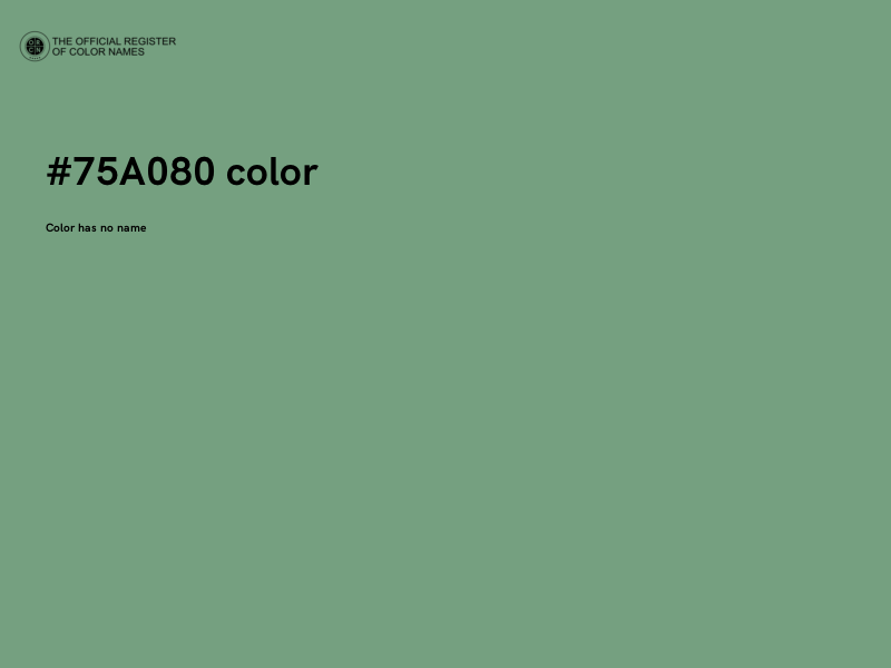#75A080 color image