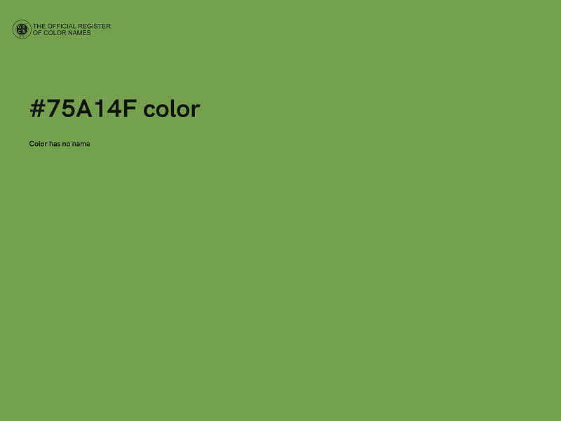 #75A14F color image