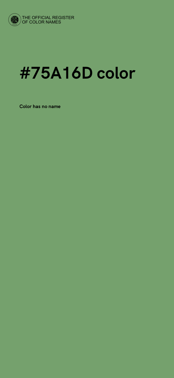 #75A16D color image