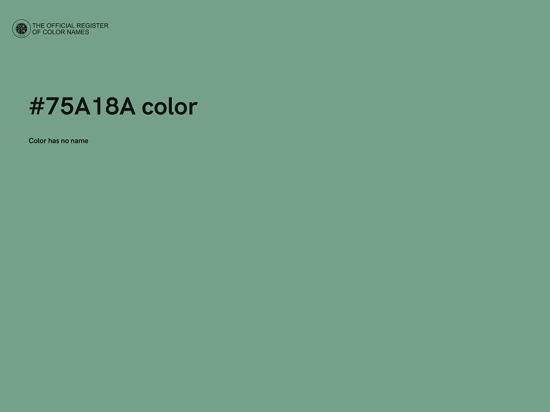 #75A18A color image