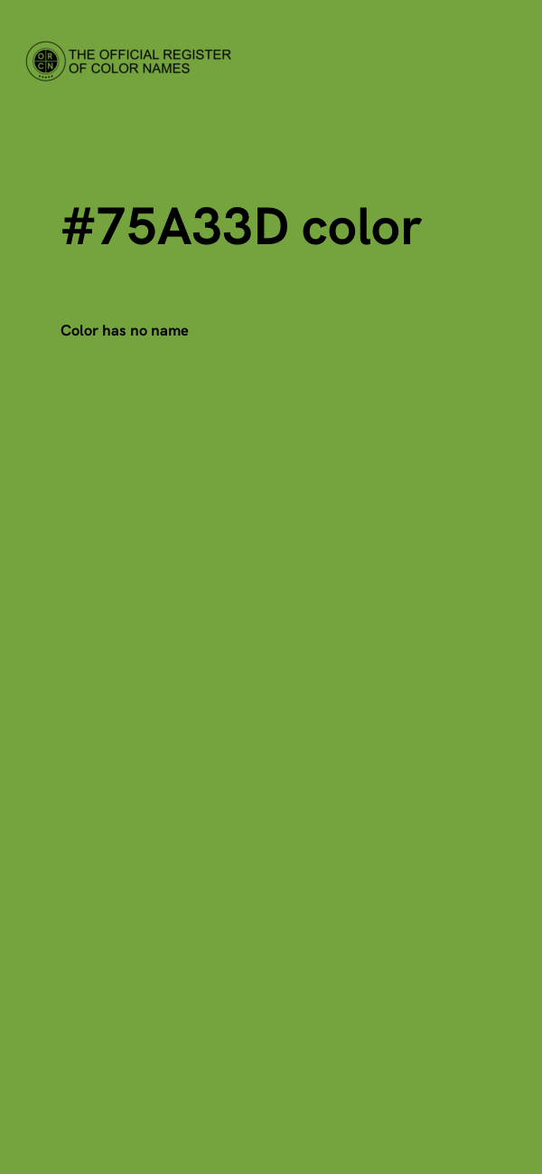#75A33D color image
