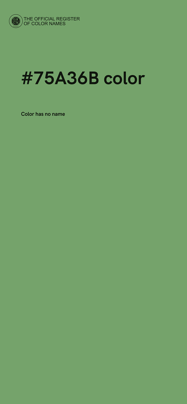 #75A36B color image