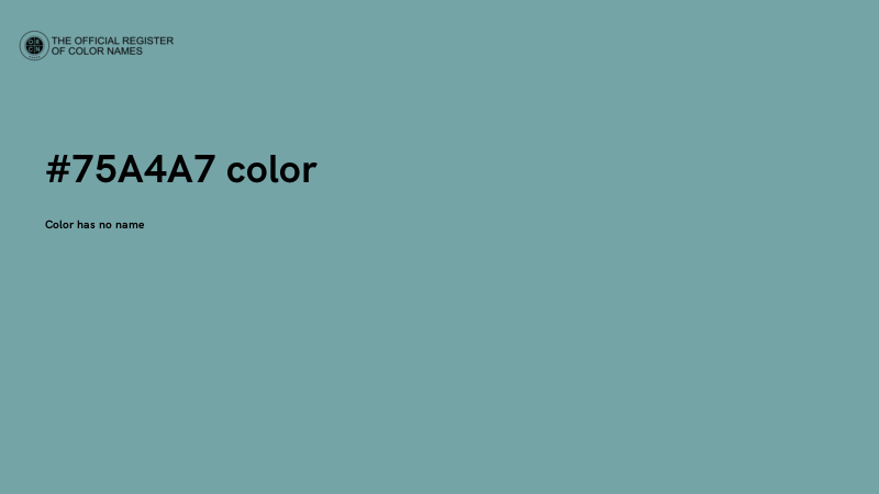 #75A4A7 color image
