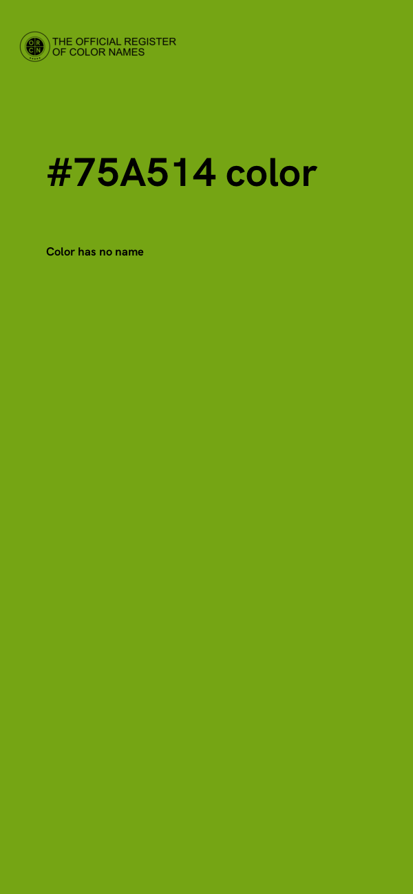 #75A514 color image