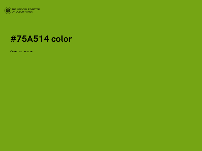 #75A514 color image
