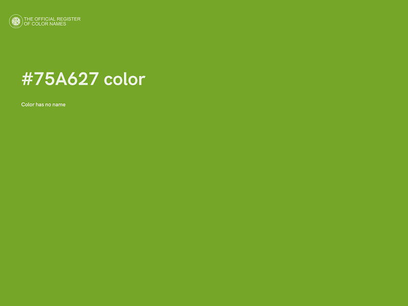 #75A627 color image