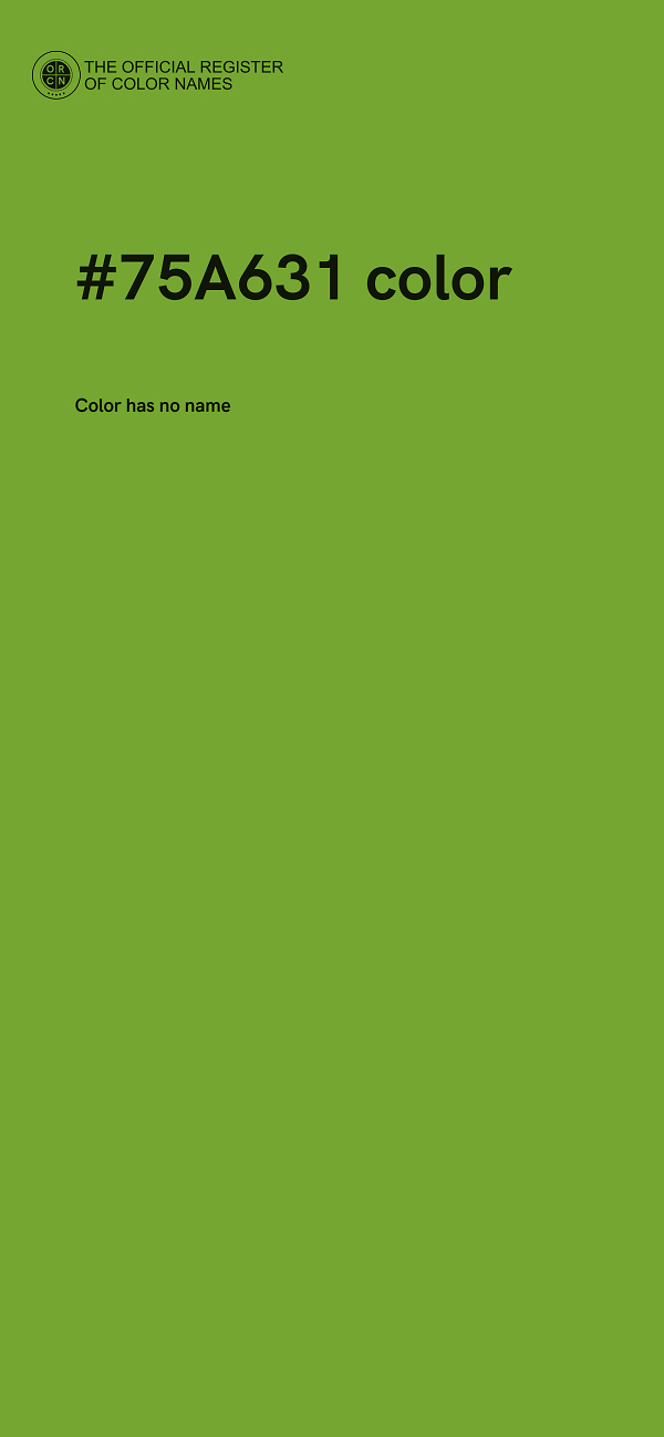 #75A631 color image