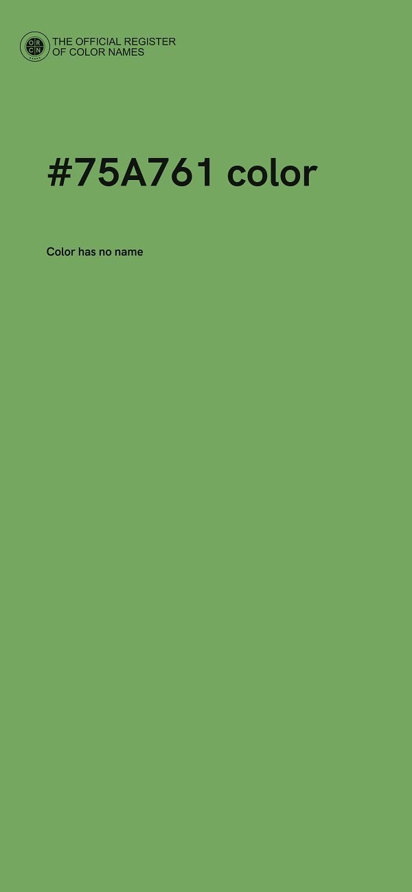 #75A761 color image