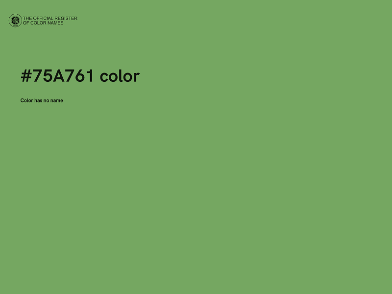 #75A761 color image