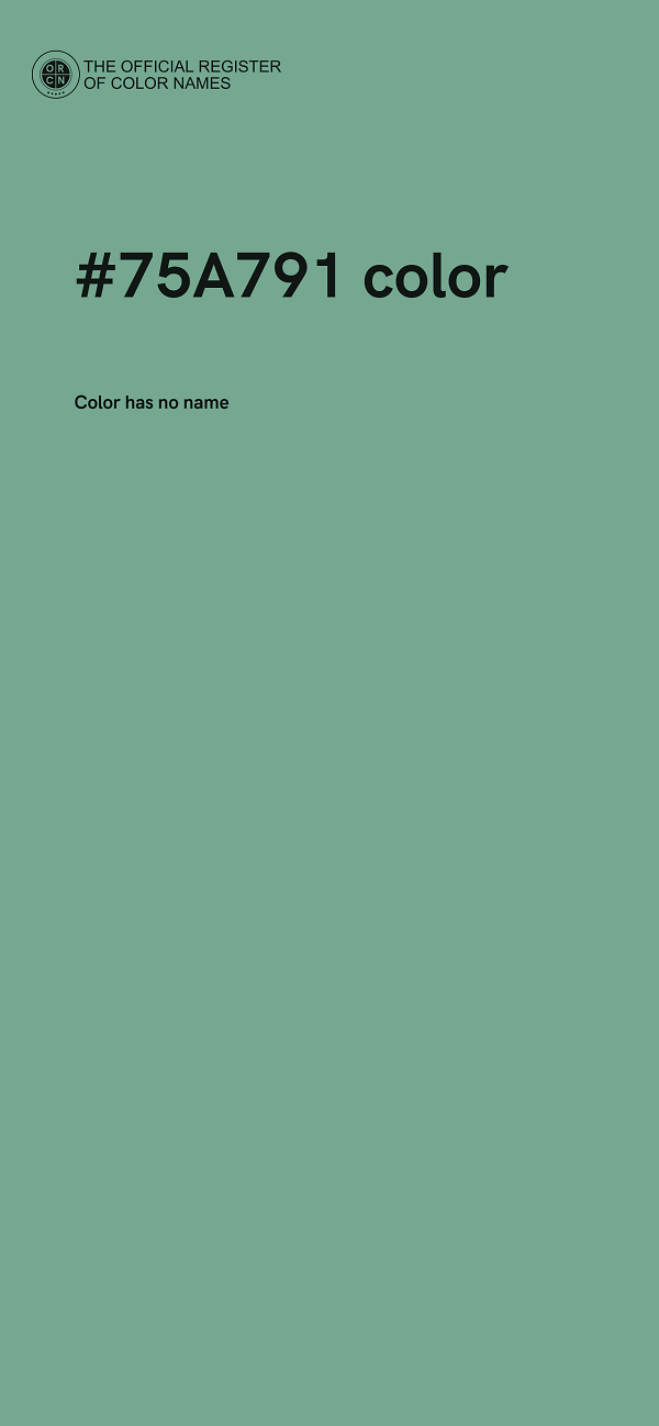 #75A791 color image